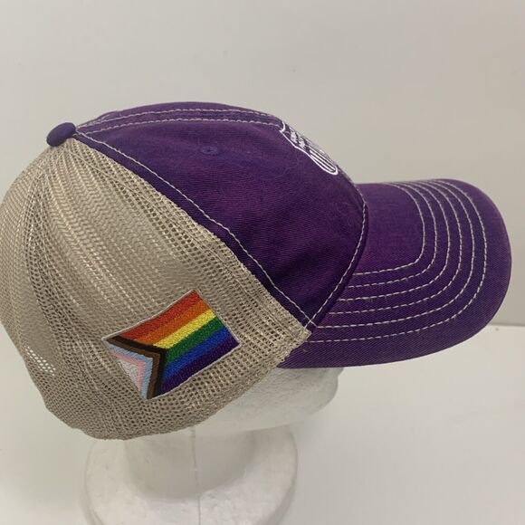 Union Pacific Railroad AHEAD Cap Hat Purple with Pride Flag on the side NWT - Picture 6 of 14
